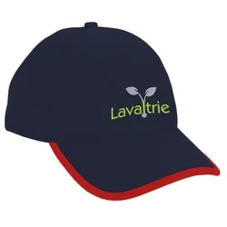 Brushed Cotton Twill Cap with Peak Trim - 24 hr