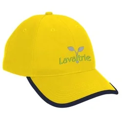 Brushed Cotton Twill Cap with Peak Trim - 24 hr
