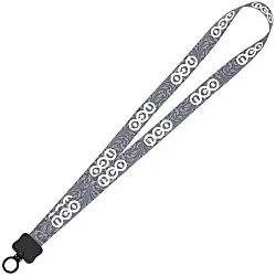 Dye-Sub Lanyard - 3/4" - 32" - Plastic O-Ring - Damask - 24 hr