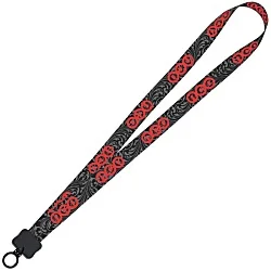 Dye-Sub Lanyard - 3/4" - 32" - Plastic O-Ring - Damask - 24 hr