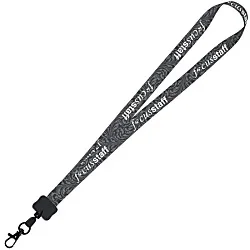 Dye-Sub Lanyard - 3/4" - 32" - Metal Lobster Claw - Damask - 24 hr
