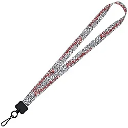 Dye-Sub Lanyard - 3/4" - 32" - Metal Swivel Snap Hook - Damask - 24 hr