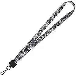 Dye-Sub Lanyard - 3/4" - 32" - Metal Swivel Snap Hook - Damask - 24 hr