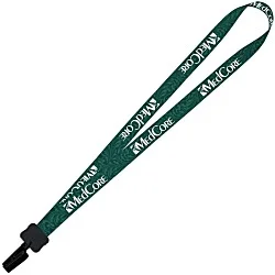 Dye-Sub Lanyard - 3/4" - 32" - Plastic Bulldog Clip - Damask - 24 hr