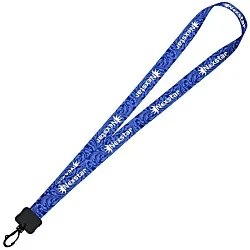 Dye-Sub Lanyard - 3/4" - 32" - Plastic Swivel Snap Hook - Damask - 24 hr