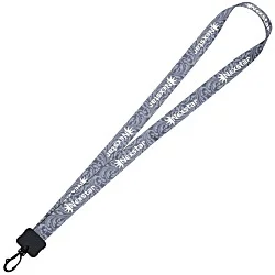 Dye-Sub Lanyard - 3/4" - 32" - Plastic Swivel Snap Hook - Damask - 24 hr