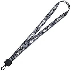 Dye-Sub Lanyard - 3/4" - 32" - Plastic Swivel Snap Hook - Damask - 24 hr
