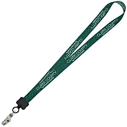 Dye-Sub Lanyard - 3/4" - 32" - Snap with Metal Bulldog Clip - Damask - 24 hr
