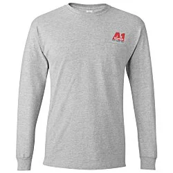 Hanes Authentic LS Pocket T-Shirt - Embroidered - Colors
