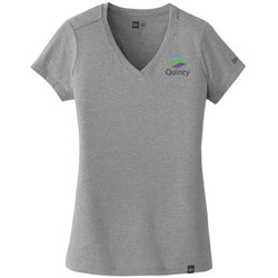 New Era Legacy Blend V-Neck Tee - Ladies' - Embroidered