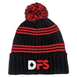 Multi-Stripe Rib Knit Beanie