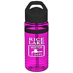 Banded Line Up Bottle with Flip Straw Lid - 20 oz.