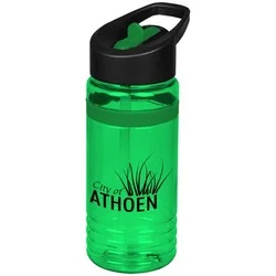 Banded Line Up Bottle with Two-Tone Flip Straw Lid - 20 oz.