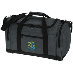 4imprint Heathered Leisure Duffel - Embroidered