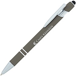 Incline Soft Touch Stylus Metal Pen - Laser Engraved
