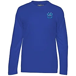 BLU-X-DRI Stain Release Performance LS T-Shirt - Men's - Embroidered