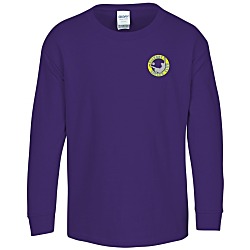 Gildan 5.3 oz. Cotton LS T-Shirt - Youth - Embroidered