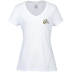 Optimal Tri-Blend V-Neck T-Shirt - Ladies' - Embroidered