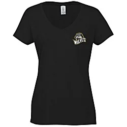 Optimal Tri-Blend V-Neck T-Shirt - Ladies' - Embroidered