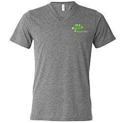 Bella+Canvas Tri-Blend V-Neck T-Shirt - Men's - Embroidered