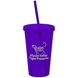 Customized Acrylic Tumbler with Straw - 16 oz. - 24 hr