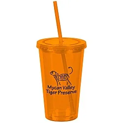 Customized Acrylic Tumbler with Straw - 16 oz. - 24 hr