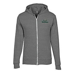 Lightweight Tri-Blend Full-Zip Hoodie - Embroidered
