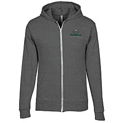 Lightweight Tri-Blend Full-Zip Hoodie - Embroidered