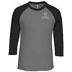 Unisex Tri-Blend Baseball Tee - Screen