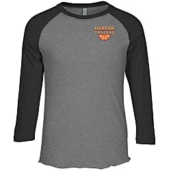 Unisex Tri-Blend Baseball Tee - Embroidered