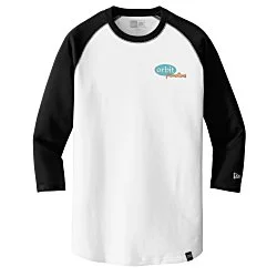New Era Heritage Blend 3/4 Sleeve Baseball Tee - Men's - Embroidered