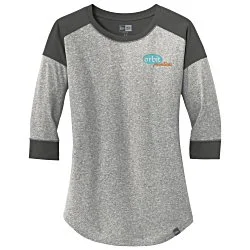 New Era Heritage Blend 3/4 Sleeve Baseball Tee - Ladies' - Embroidered