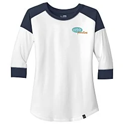 New Era Heritage Blend 3/4 Sleeve Baseball Tee - Ladies' - Embroidered