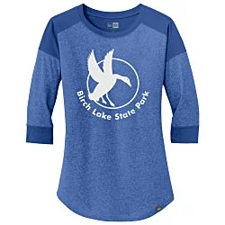 New Era Heritage Blend 3/4 Sleeve Baseball Tee - Ladies' - Screen