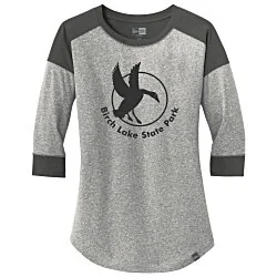 New Era Heritage Blend 3/4 Sleeve Baseball Tee - Ladies' - Screen