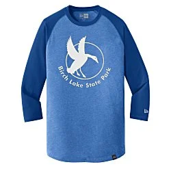 New Era Heritage Blend 3/4 Sleeve Baseball Tee - Men's - Screen