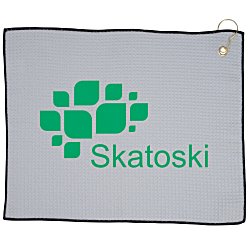 Waffle Knit Golf Towel - 15" x 18" - 24 hr