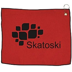 Waffle Knit Golf Towel - 15" x 18" - 24 hr