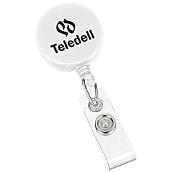 Retracting Badge Holder - Round - Opaque