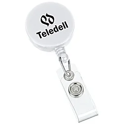 Retracting Badge Holder - Round - Opaque - 24 hr