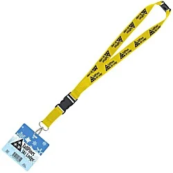 Maverick Lanyard & Badge Combo - 40" - 3-1/2" x 3-1/2"