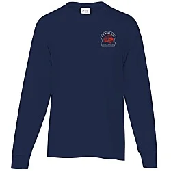 Port & Company Essential Long Sleeve T-Shirt - Embroidered