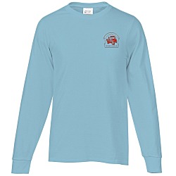 Soft Spun Cotton Long Sleeve T-Shirt - Colors - Embroidered