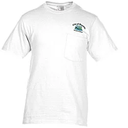 Port & Company Essential Pocket T-Shirt - Embroidered