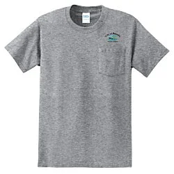 Port & Company Essential Pocket T-Shirt - Embroidered