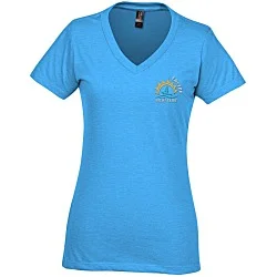 District Perfect Blend V-Neck T-Shirt - Ladies' - Embroidered
