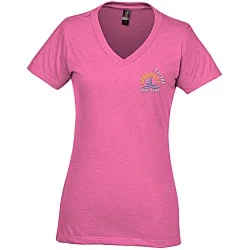 District Perfect Blend V-Neck T-Shirt - Ladies' - Embroidered