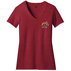 District Perfect Blend V-Neck T-Shirt - Ladies' - Embroidered