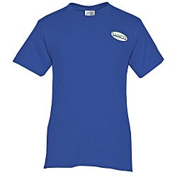 Port 50/50 Blend Pocket T-Shirt - Colors - Embroidered