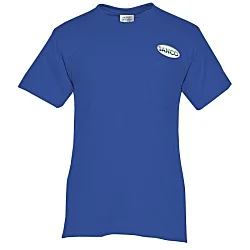 Port 50/50 Blend Pocket T-Shirt - Colors - Embroidered